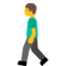 Person Walking emoji on Google